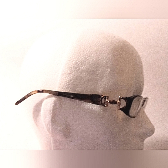 Gucci Women's Eyeglasses GG 3009 SVF Pearl Tortoise Oval Rectangle Frames - Picture 8 of 15